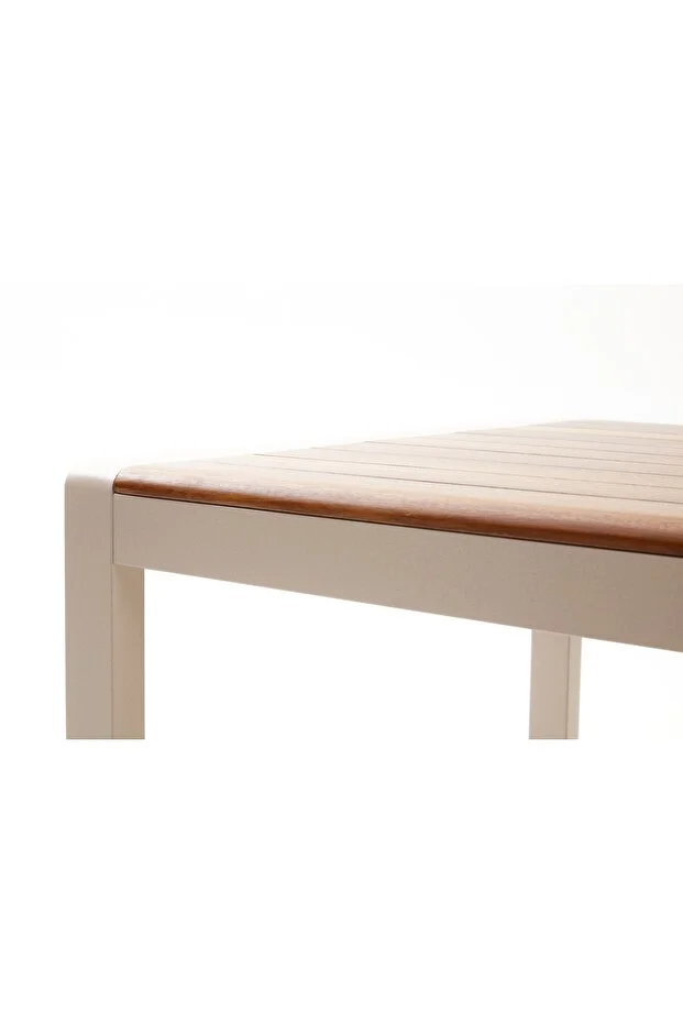 BERUS ALÜMİNYUM BAHÇE BALKON MASA TAKIMI SERAMİK (KREM) 6 Kişilik